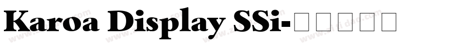 Karoa Display SSi字体转换